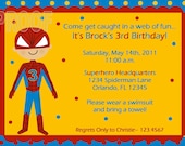 Super Spider Hero Custom Birthday Invitation Il_170x135