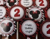 Traditional Minnie Mouse Inspired Cupcake Toppers Il_170x135