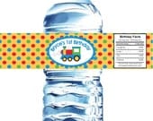 Choo Choo Train Water Bottle Labels- Set of 15 Waterproof Labels Il_170x135