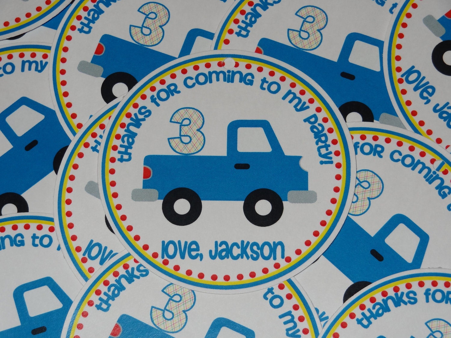 Transportation Favor Tags - Cars, Trucks, Taxi, Firetruck, Police, Airplane, Etc. Il_570xn