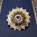 Steampunk Tie Tack or Pin (T32-3) - Silver Filigree with Brass Gears - Swarovski Crystals