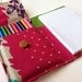 Children's Art Wallet (organizer) INCLUDES 10 markers and pad - Pink Perch