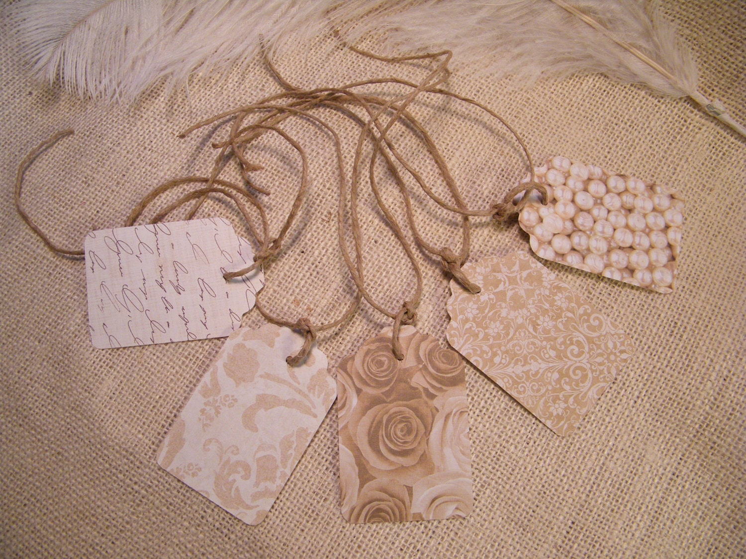 15Vintage Wedding Gift Tags With UNATTACHED twineIvory and White ...