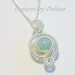 Wire Wrapped Amazonite Necklace - Silver Amazonite Necklace