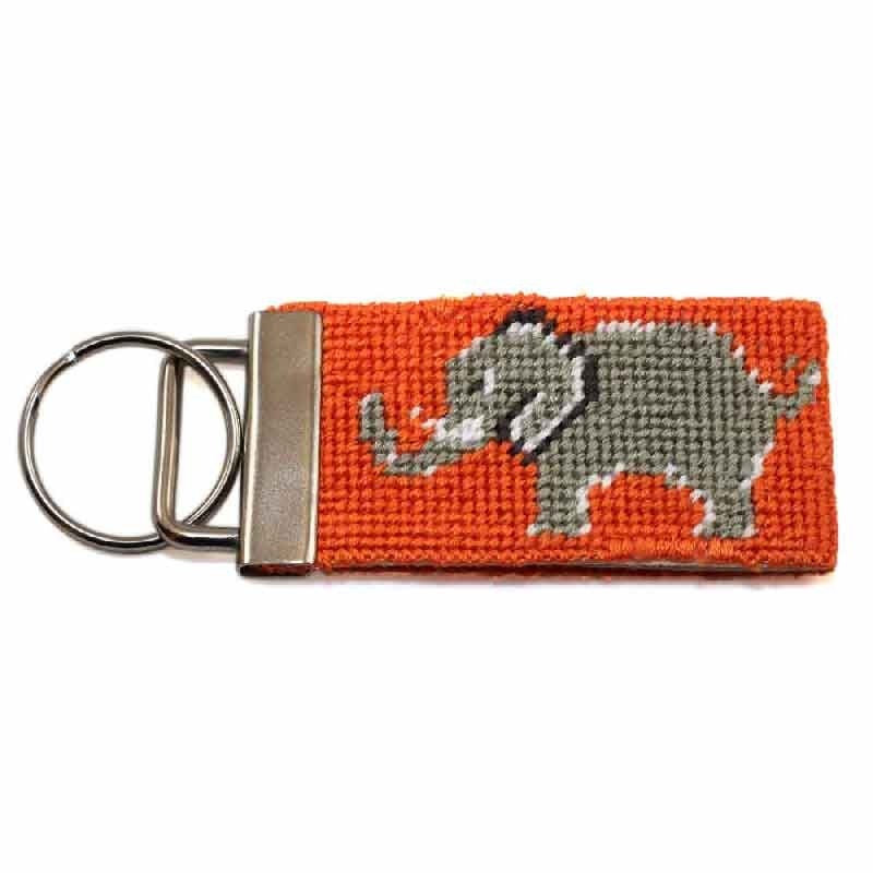 Needlepoint Kit Elephant Key Fob with monogram by StinaStitches