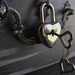 Silver Heart Padlock Trinket Lock Card Wine Letter Box Two Sets Of Keys