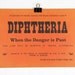 Vintage 1920's Diphtheria Warning Placard - Hadley, Massachusetts
