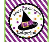 Personalized Halloween Treat Tags or Labels - Witch Favor Tags Il_170x135