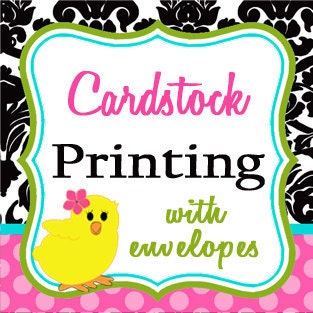 15 Printed Invitations, Envelopes and Shipping - any of my designs printed for you on 5 x 7 cardstock