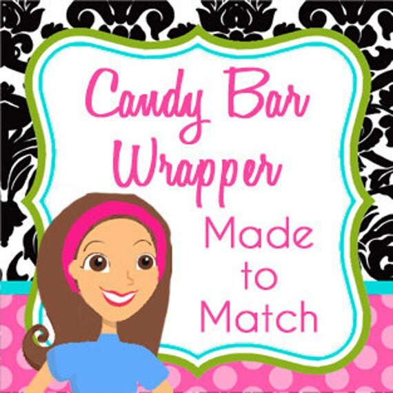 Candy Wrappers Made to Match Printable by That Party Chick Il_570xn