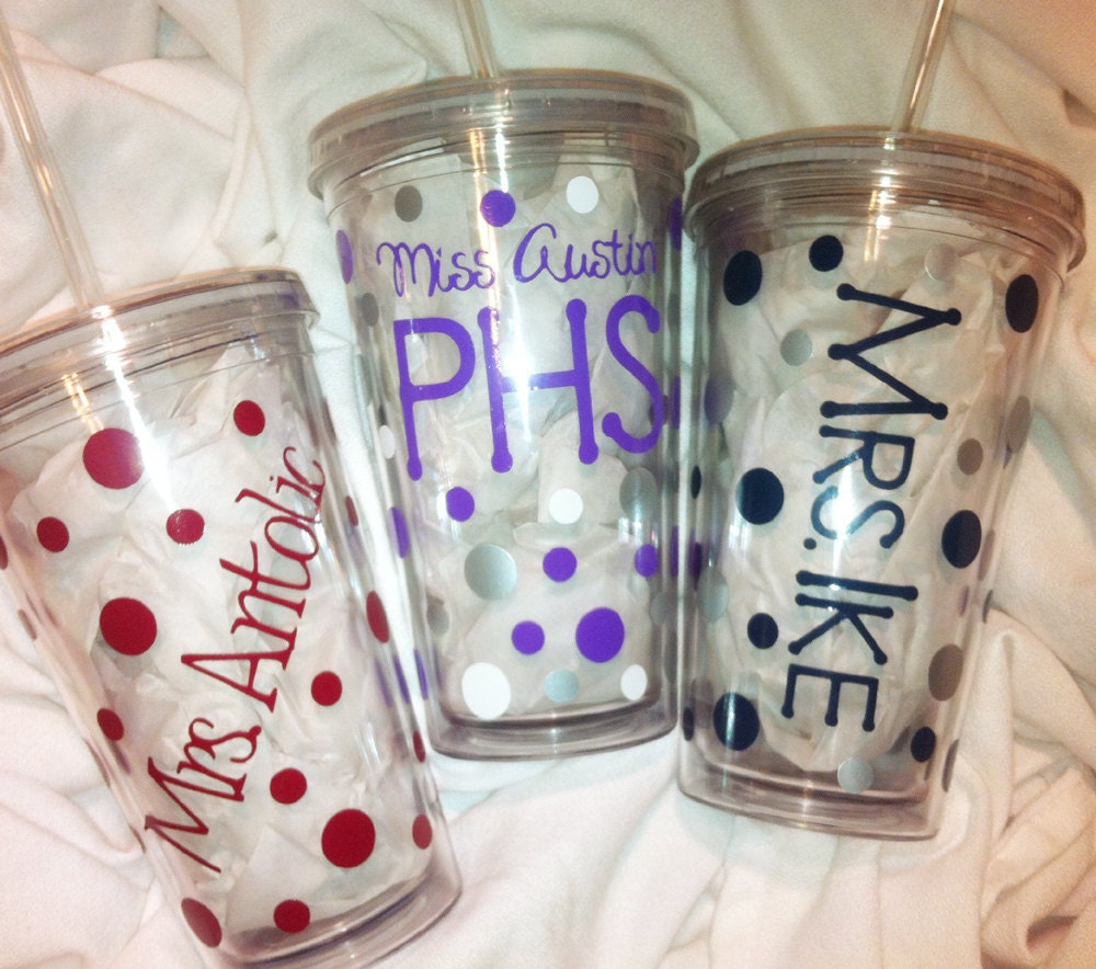 Double Insulated Plastic Cup with Lid and Straw by GiftedExpress