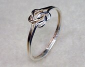 Sterling Silver and Gold Filled Celtic Double Love Knot Ring