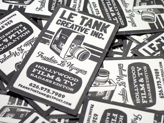 Custom Letterpress Business Card and Graphic Design Package - 100qty