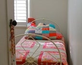 Linen & Pink Single Bed Quilt