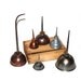 vintage oil can collection - set of 6 - Eagle -copper - brass - rustic - farmhouse