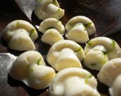 gluten free vegan matcha (zen) white chocolate mushrooms - choose your chocolate