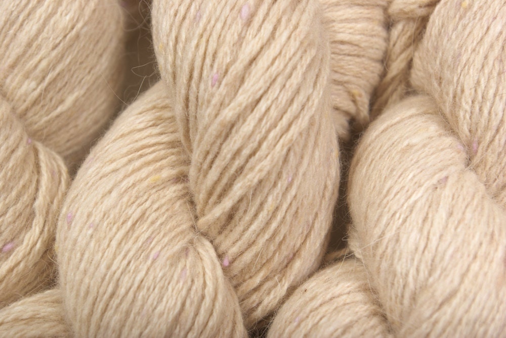 Recycled Yarn Oatmeal Merino Angora 181 Yards