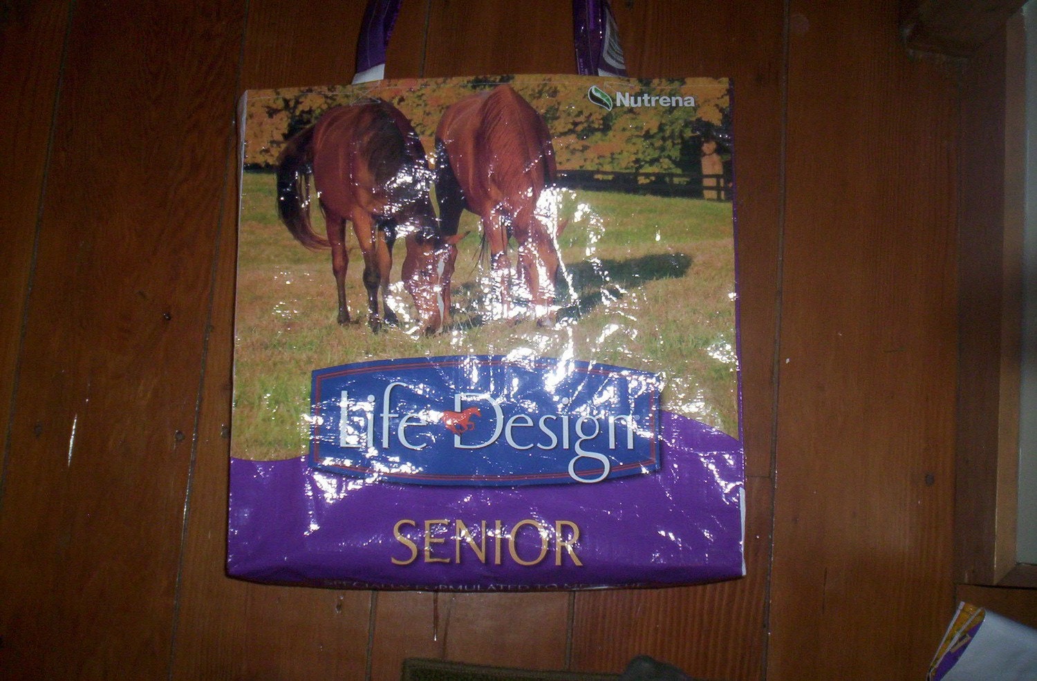 Recycled Horse Feed Tote Bag by KaGingKreations on Etsy