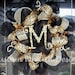 Black and Leopard Monogram Mesh Wreath