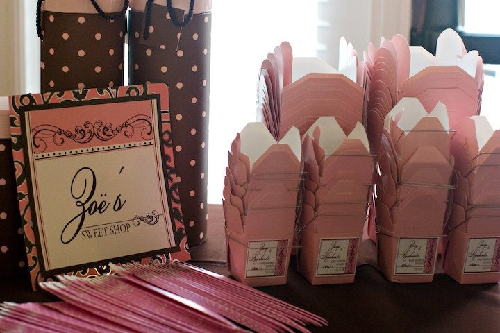 Pink Stylish Soiree Take-Out Boxes