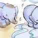 Nursery Art - Elephant Bath Time, 8x10 Illustration