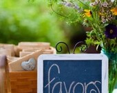 Let Love Grow- Favor Set- Shabby Chic Starter Pot with your choice of Seed Variety- Custom text