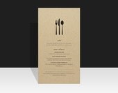 Simple Wedding Menu - Modern & Urban Wedding