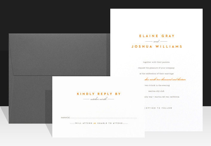 Wedding Invitations - Modern & Chic Wedding