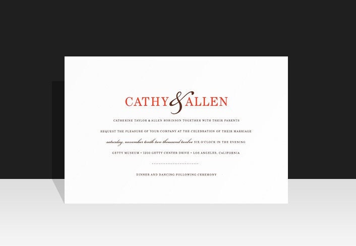 Modern Wedding Invitations - Modern & Chic Wedding