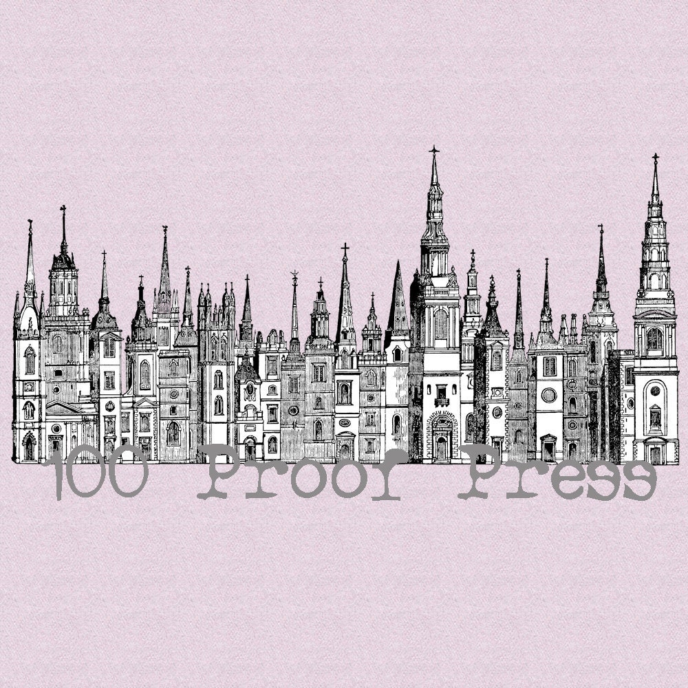 Long Tower Row  Rubber Stamp 5391 Z