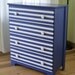 Blue & White Striped Ecofriendly Painted Dresser