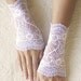 embroidered white light pink lace gloves cuffs mittens lace gloves