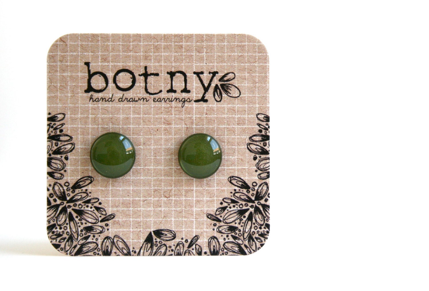 Army Green Brook Earrings