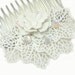 Upcycled White Hair Comb, white hair comb, made with vintage jewelry, eco friendly, wedding, bridal, prom, ooak hairclip