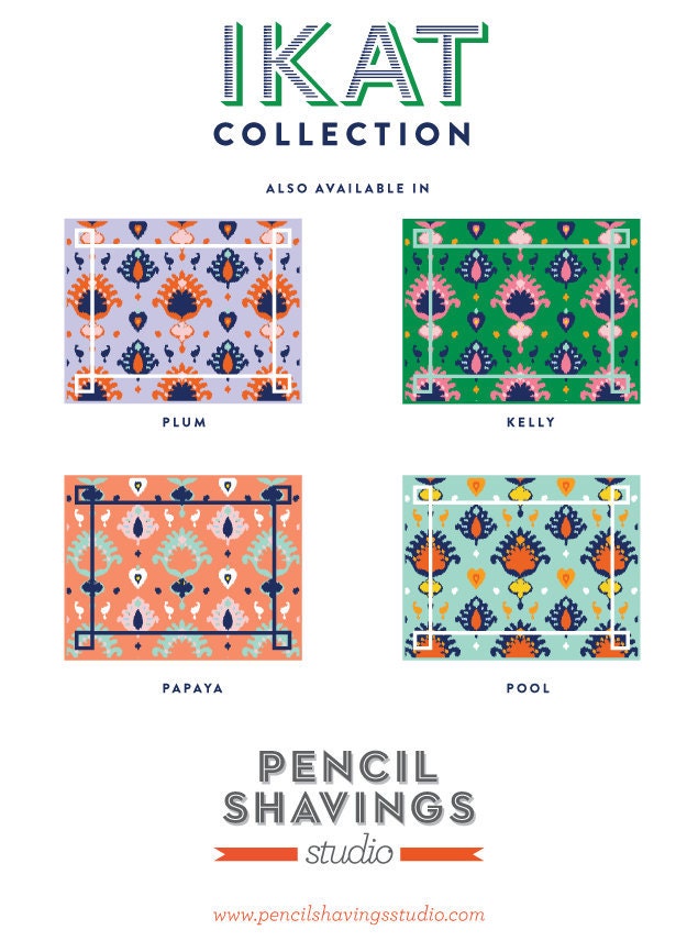 Lucite Tray - Ikat Collection - Choose your own color