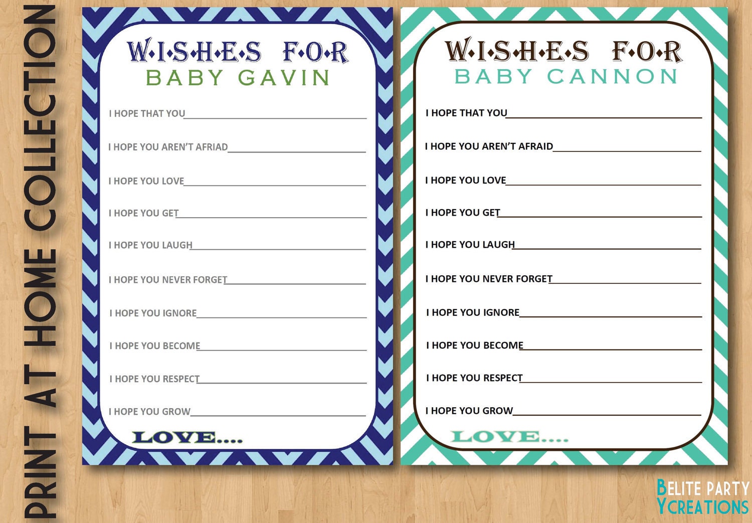 Custom Chevron Wishes for Baby