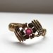 RESERVED For Jeanie- Antique Victorian Enamel HANDS Rose Gold Ring