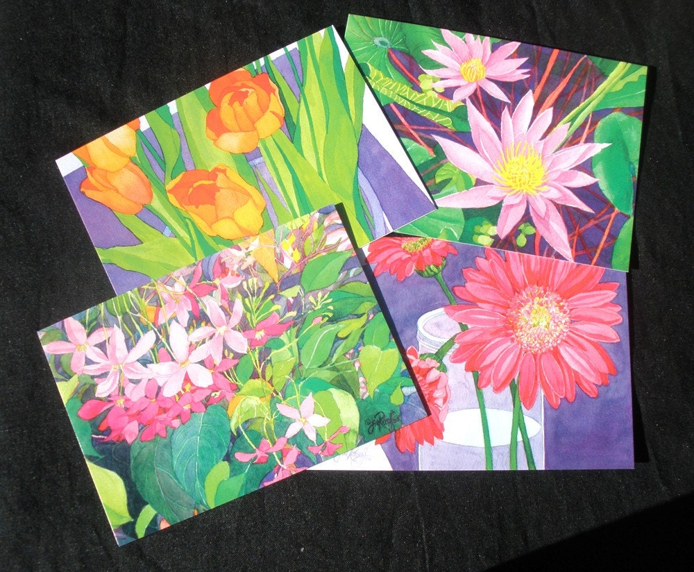 Blossoms Notecards, set of 12 with envelopes