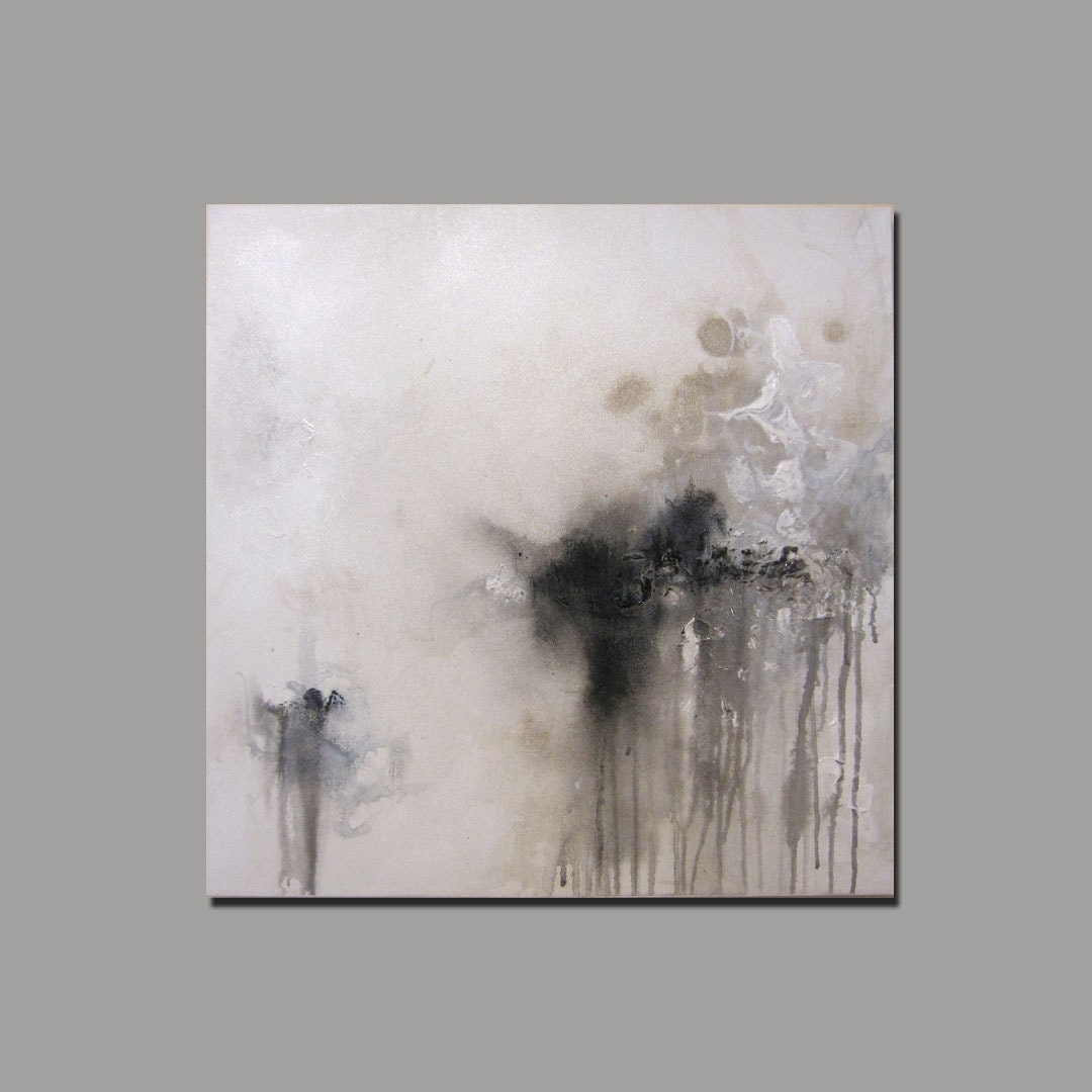 20% OFF End of Summer Sale Now through 10/9/12 Enter CODE20 at checkout White, Gold, Gray and Black Textured Contemporary Abstract Painting