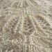 Knitted silk and mohair summer lace scarf in cream beige ecru colour