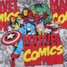 Marvel Superheroes Fabric / Marvel Comics Characters Fabric / Logos / 34 1/2" by 44"