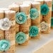 Tiffany Blue Wedding Table Setting Place Card Holders - Set of 10 for bridal shower or engagement party