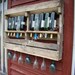 Recycled wine and stemware rack