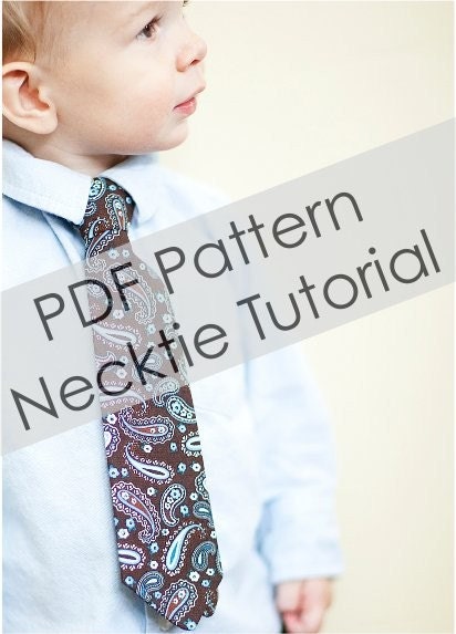 Pattern - Little Boy Tie Pattern - PDF Pattern - Sizes 6M - 9 years - Boy Pattern