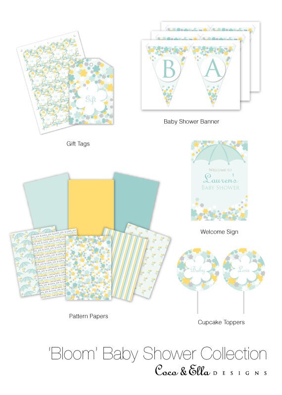 Printable Baby Shower Collection - 'Bloom' Il_570xn