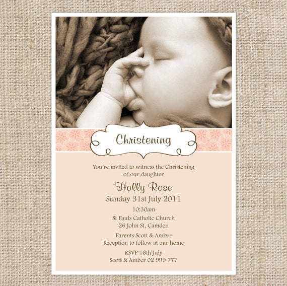 Printable Girls Christening/Baptisim Invitation Il_570xn