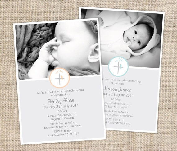 Printable Boys or Girls Christening/Baptisim Invitation Il_570xn