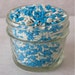 Sprinkles: Blue and White Jimmies for cupcakes, cookies, cake pops, cake decorating - 3 oz