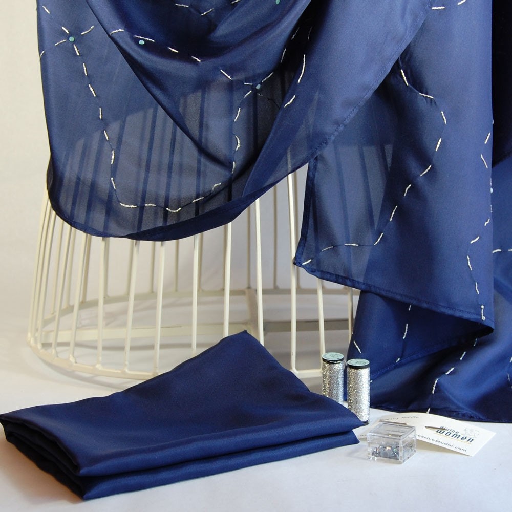 Windscarf KIT - Silk fabric shawl / scarf (DL)