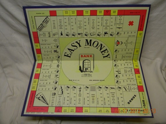Easy Money game board by HeyJunkman on Etsy